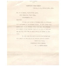 1913 Independent Brick Company Memo Walter Miller Trenton NJ AD8
