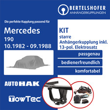 Für MERCEDES 190 Typ W201 10.1982-09.1988 AHK starr +13pol spezifisch E-Satz TOP Für MERCEDES 190 Typ W201 10.1982-09.1988 AHK starr +13pol spezifisch E-Satz TOP