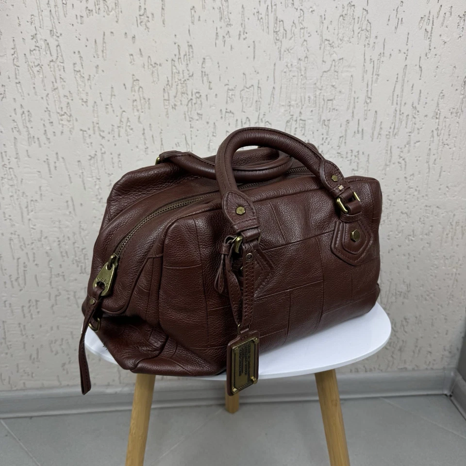 Bolso de Mano Marc by Marc Jacobs Años 2000 Y2k Vintage Cuero Marrón Foto 3 de 4