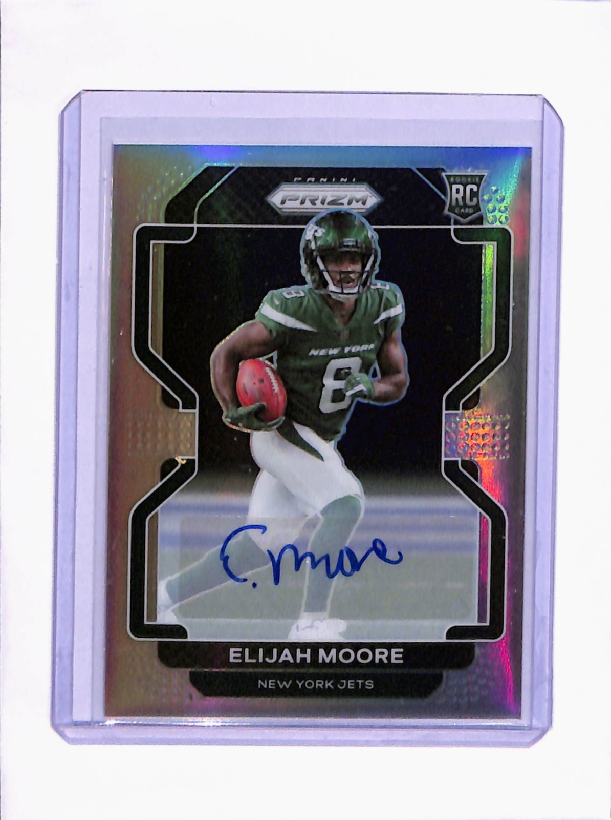 2021 Panini Prizm #346 Elijah Moore Silver Auto
