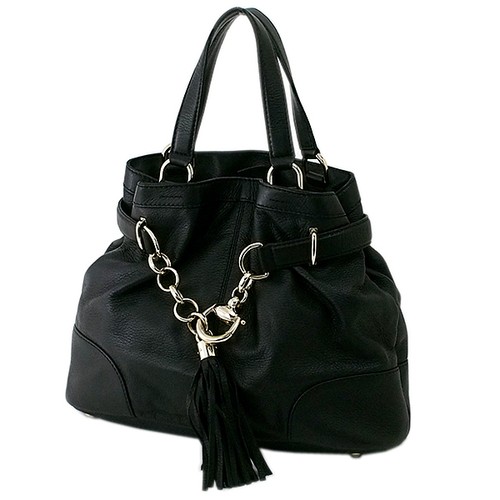 Fujiya GUCCI 269943 shoulder handbag black leather