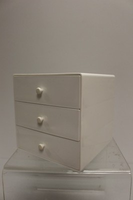 Vintage InterDesign 3 Drawer Plastic Desk Organizer Cube - Used
