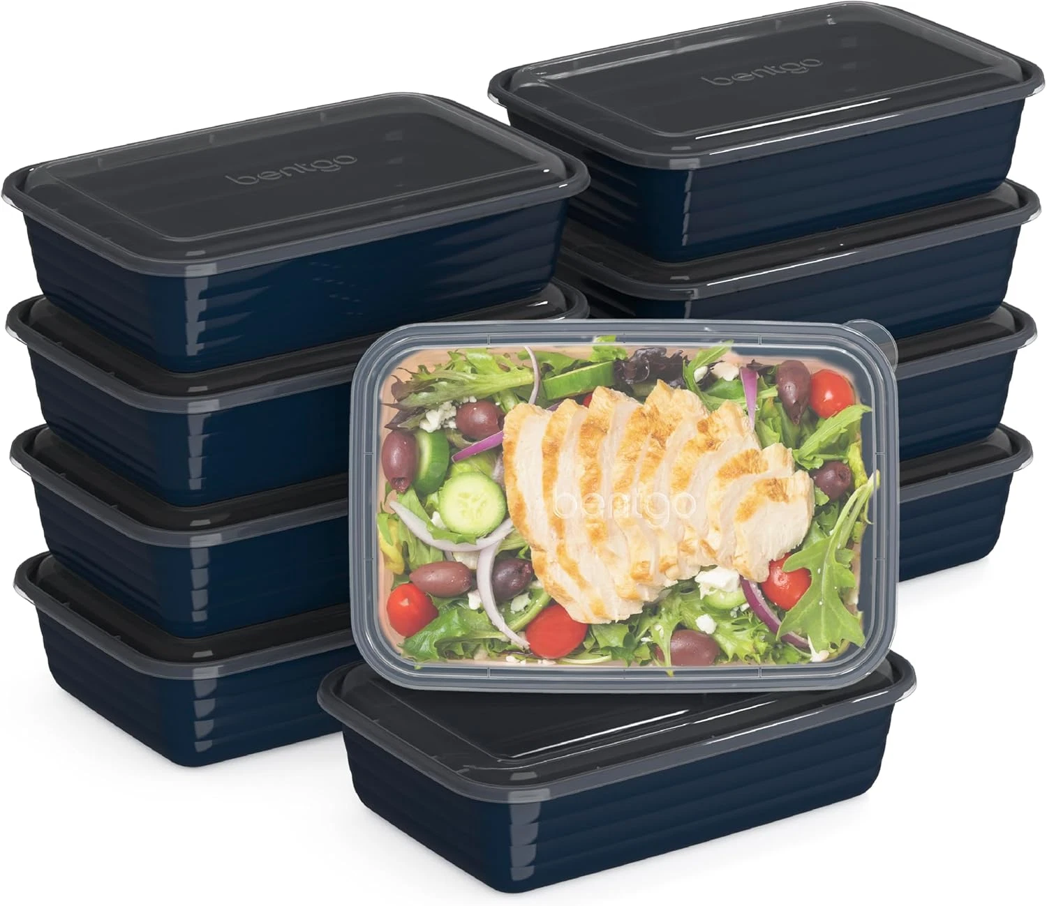 20-Piece 1-Compartment Reusable Meal Prep Containers with Lids, PFAS & BPA Free