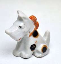Vintage Scottish Scotty Terrier Dog Miniature Figure 1.5" Ceramic Made in Japan