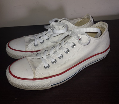 Converse  Womens Sneakers 7M Low Top Canvas Athletic  All Star Ox Optical  White