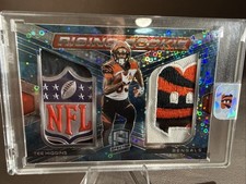 TEE HIGGINS 🔥 DISCO NFL SHEILD/50🔥 2020  Spectra Rising Rookie Materials
