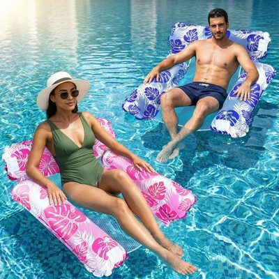 Pool Schlauchboote, 2er Pack Aufblasbares Poolspielzeug, 4 in 1 Poolschwimmer für Erwachsene,...
