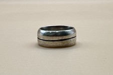 Vintage 925 Sterling Silver Wide Band Ring / Size 8.25