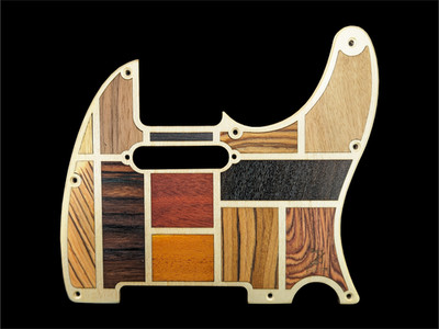 Telecaster Schlagbrett, handgefertigt aus exotischem Holz