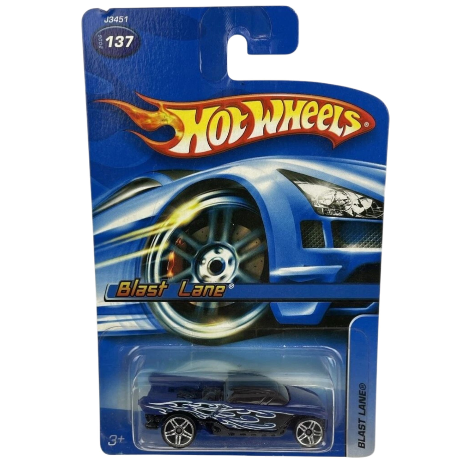 Hot Wheels Blast Lane 137 J3541 Blue Flames 2005 Jester Pick Up Truck - RARE