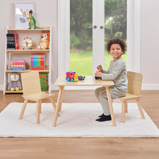 Image of Liberty House Toys Kids Pinewood Table and 2 Chairs Set, Kids Wooden Table and C