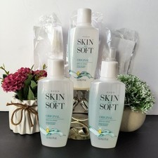 3X Avon Skin So Soft   Original Bath Oil Spray With Jojoba Oil And Pump - 5 oz