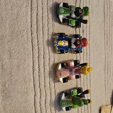 Hot Wheels Mario Kart Diecast Cars Lot Luigi Mario Peach Yoshi Nintendo