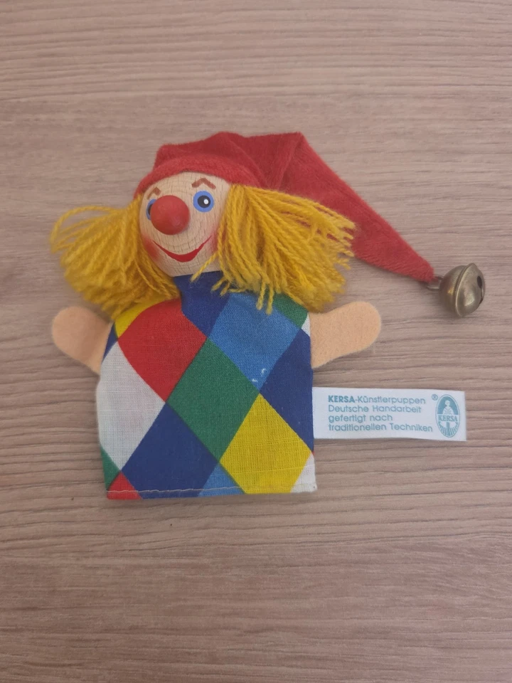 Kersa Fingerpuppe Spiel Gut Harlekin Clown - Bild 1 von 4