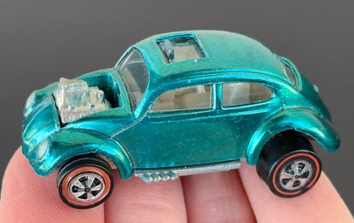 Vintage Hot Wheels Redline 1968 ICY LIGHT AQUA Custom Volkswagen US - KILLER!