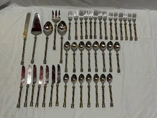 Gracious Goods GG Collection Twisted Tri-Color 41 Piece Stainless Flatware