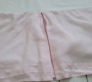 Pottery Barn Kids Linen Crib Skirt Pink Blush Dust Ruffle Baby Nursery Girl 🩷