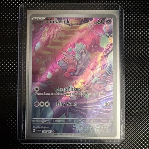Pokemon card Tinkatink 216/193 Paldea Evolved Illustration Rare Full Art Holo