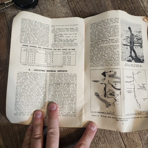 Fisher M-Scope Model MA Metal Detector w/ Case, Headphones, Manual - Untested - Picture 12 of 17