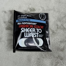 No Nonsense Fashion Color Sheer To Waist Pantyhose 171 Black Made In USA