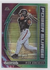 2020 Panini Prizm Draft Picks Power Surge Green & Yellow Hyper Nick Gonzales ut4