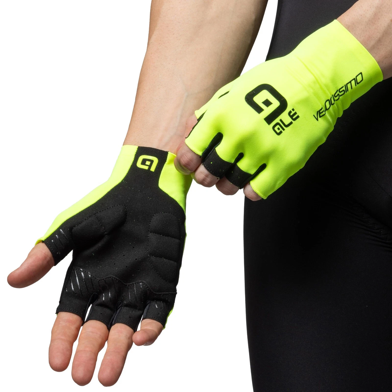 Alé Cycling Unisex Velocissimo Crono Summer Gloves Fluo Yellow/Black XL