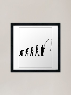 Evolution Fishing Framed Art Print Framed Wall Art Poster Canvas Print Picture