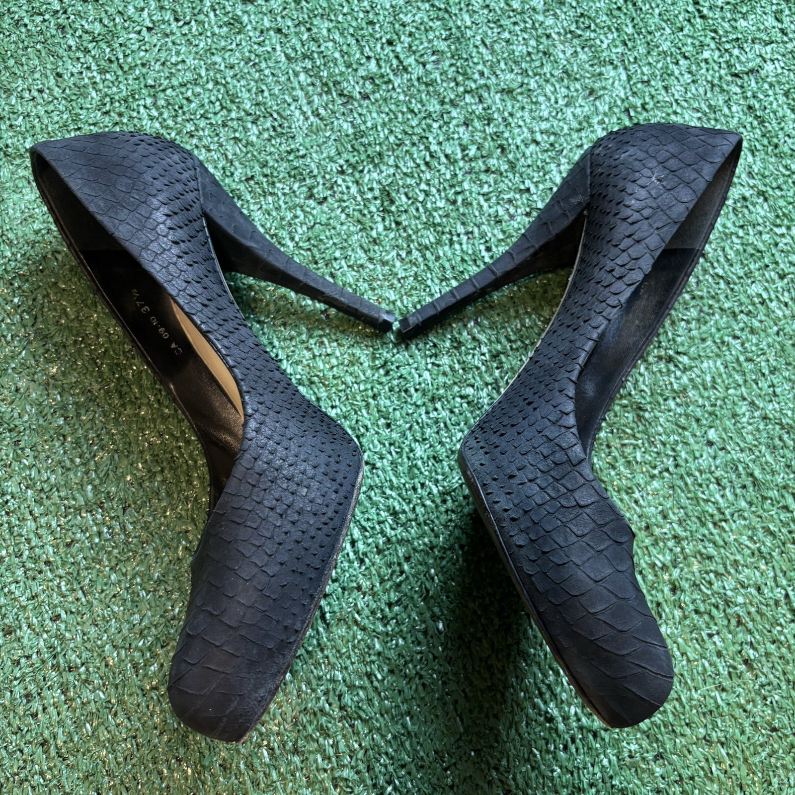 Christian Dior Snakeskin Black Python Embossed St… - image 4