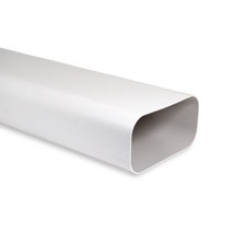 1m Rura kwadratowa Płaski kanał 150 x 80 mm Rura z tworzywa sztucznego Rura Powietrze wywiewane Kuchnia PVC Biała