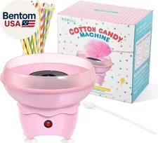 Cotton Candy Machine, Mini Cotton Candy Maker for Kids, Pink Vintage Candy Maker