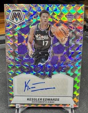 Kessler Edwards 2023-24 Panini Mosaic Scripts Mosaic Prizm Auto #MS-EDW Kings