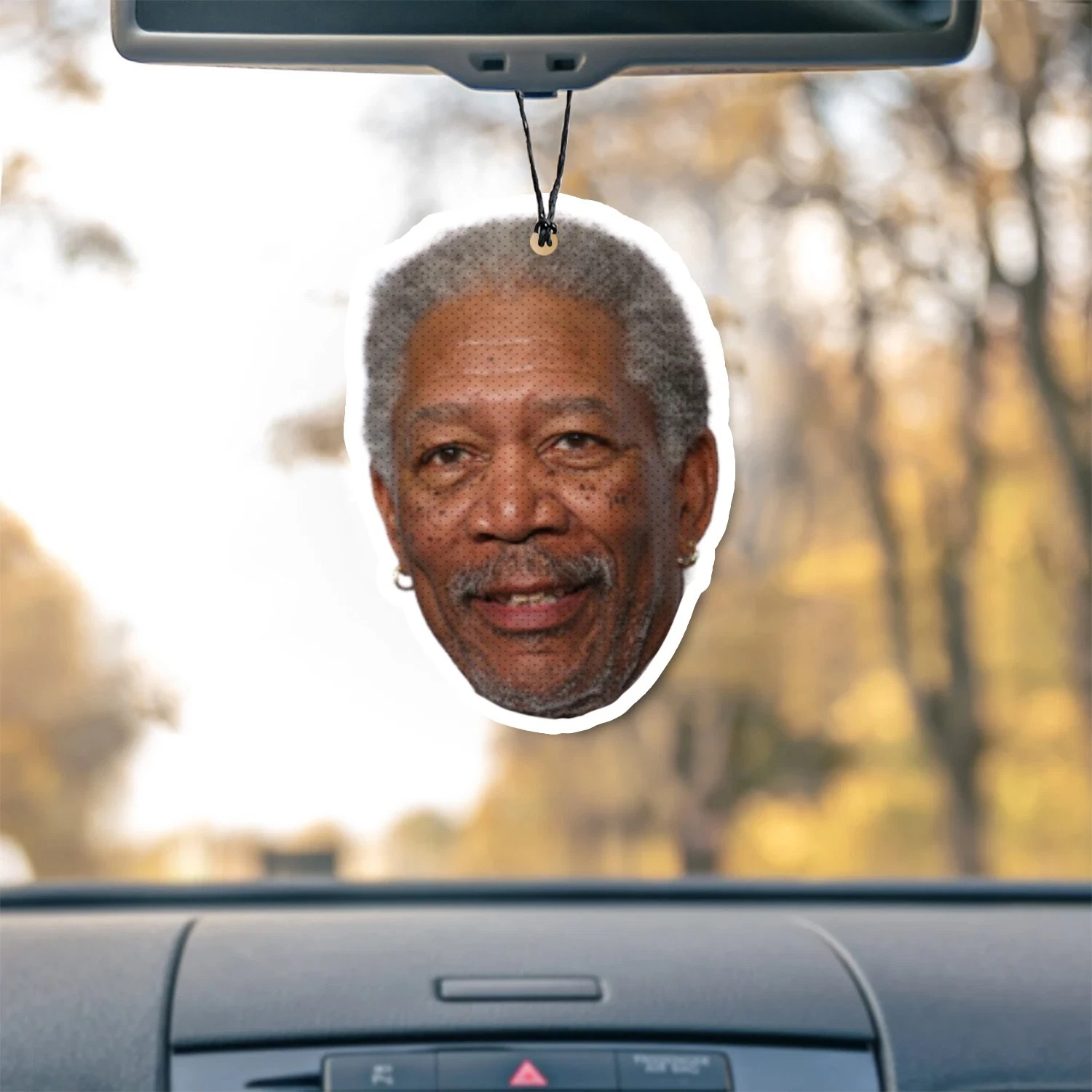 Morgan Freeman Unscented Hanging Car Air Freshener Freshie