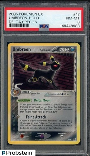2005 Pokemon Ex Delta Species #17/113 Umbreon δ Holo PSA 8 NM-MT