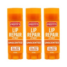Lip Repair Balm for Dry Cracked Lips - Unscented Moisturizer 3 Pack