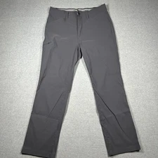 Orvis Pants Mens 34x30 32x29 Gray Flat Front  Tech Pants Solid Hiking Camping