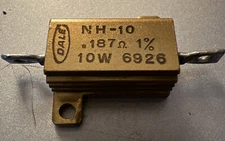 DALE NH-10  .187 Ohm 10 Watt  1% Resistor New None Inductive Resistor￼￼ New