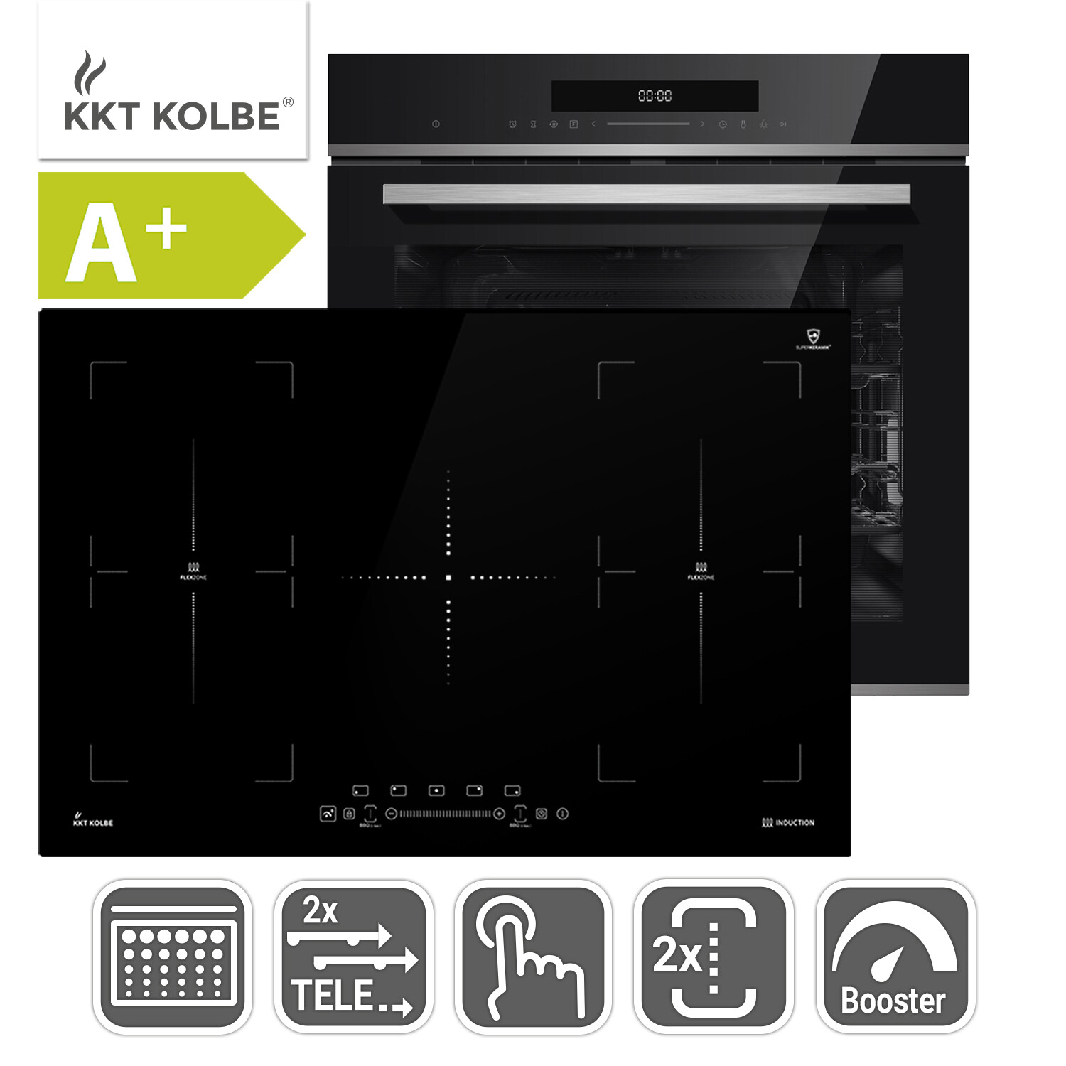 60cm Forno da incasso EB8019EDP + 77cm Piano Cottura Induzione IND7705FZ