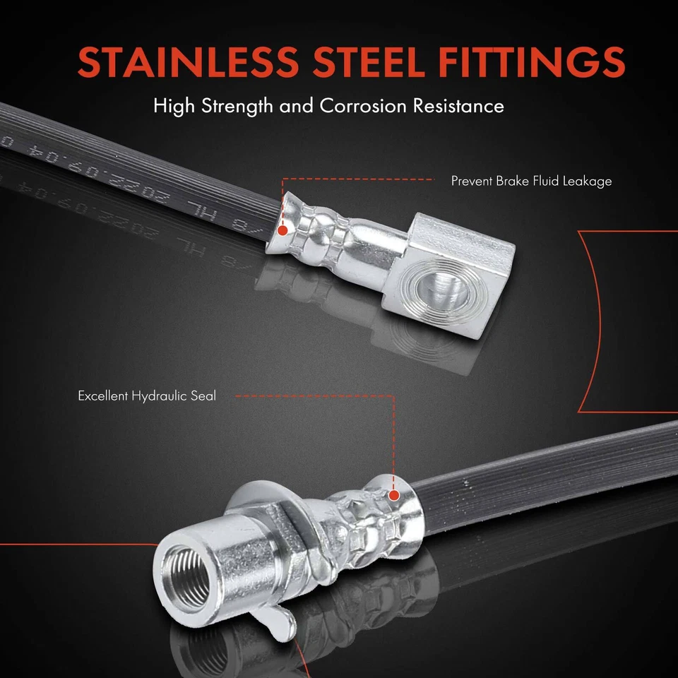 New Front Brake Hydraulic Hose for Dodge Challenger Charger Magnum Chrysler 300 - Image 4 of 4