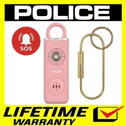 POLICE Personal Alarm Keychain for Women Rechargeable Pocket Alarm Flashlight - Afbeelding 1 van 11