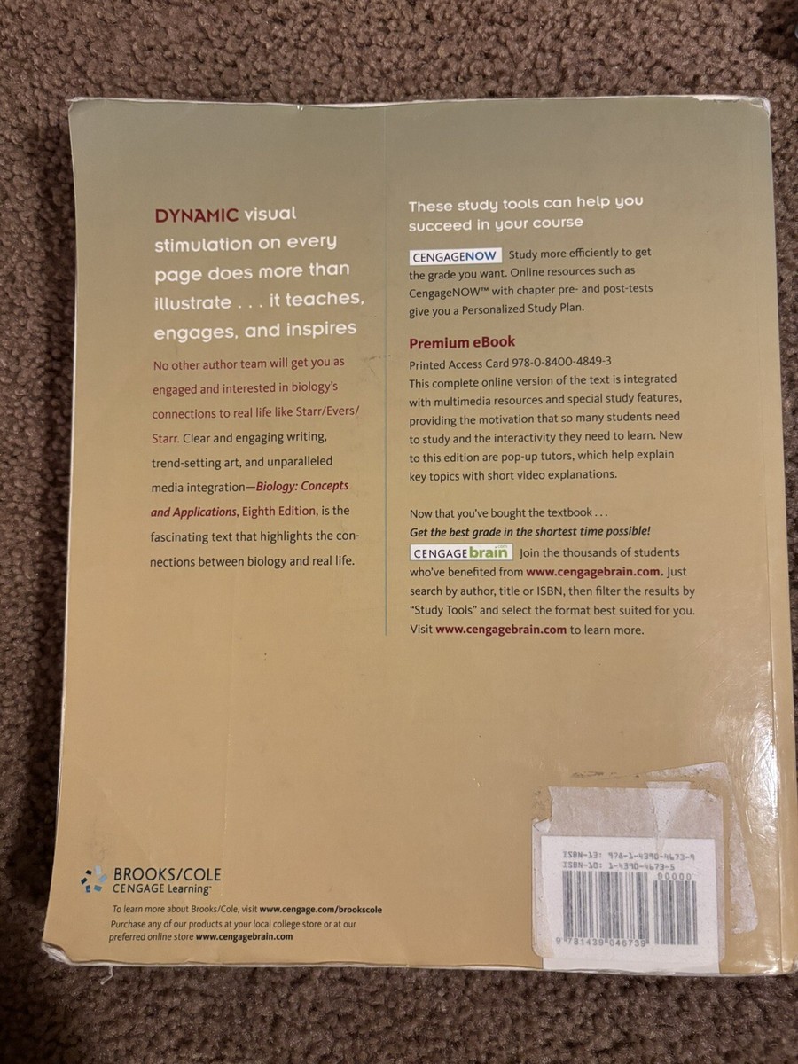 Biology: Concepts and Applications 8e Brooks/Cole Cengage Learning