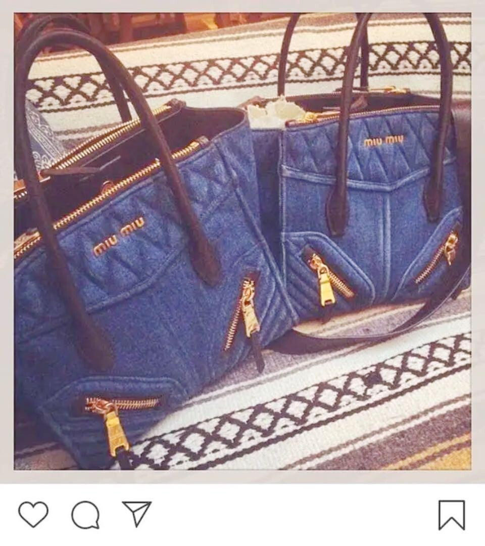 【SALE】 ◆MIUMIU◆ Denim Tote Bag デニムトートバッグ miumiu biker denim tote bag from Japan Popular Difficult to