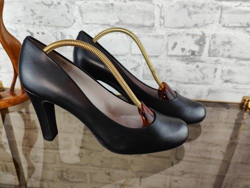 UNISA Pumps Gr. 39 schwarz Echtleder Absatz Trichterabsatz High Heels klassisch - Bild 4 von 7