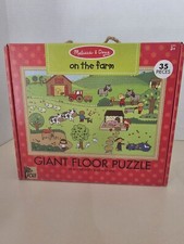 Melissa  Doug On The Farm Giant Floor Puzzle 36"x24" Ages 3 Sealed 35 Pieces