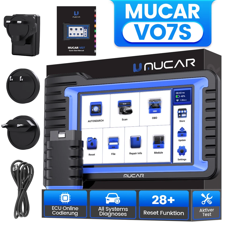 MUCAR VO7 S OBD2 Scanner Auto Diagnosegerät Vollständige SYSTEM CANFD ECU CODING