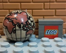 LEGO Cylinder Hemisphere 2 x 2 W Reddish Brown Globe 61287c01pb03 10224 70810