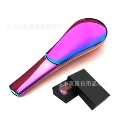 Portable Smoking Pipe Magnetic Metal Spoon Silver With Gift Box for Men Gift US