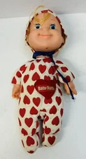 Vintage 1971 Hasbro Baby Ruth Advertising Beanbag Plush Doll Heart Sleeper