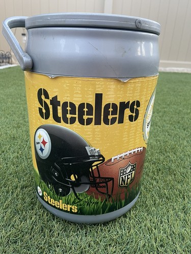 Vintage Pittsburgh Steelers Tailgate Beer Soda Can Ice Chest - Picture 4 of 9