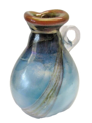 EISCH Frauenau Design Glasobjekt  Studioglas Vase irisierend Bayern Handarbeit