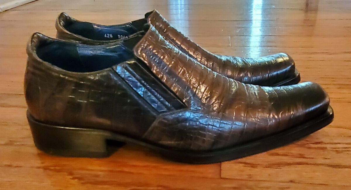 GiampieroNicola 10499 Italian Brown Crocodile All Over Slip  display picture 2